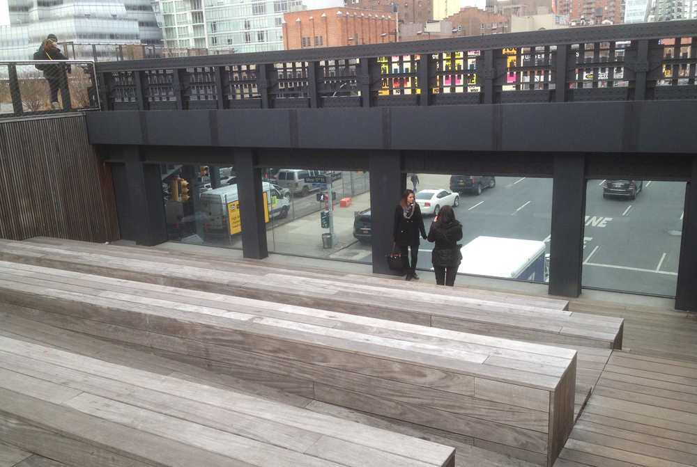 ampitheater to street at end of High Line park